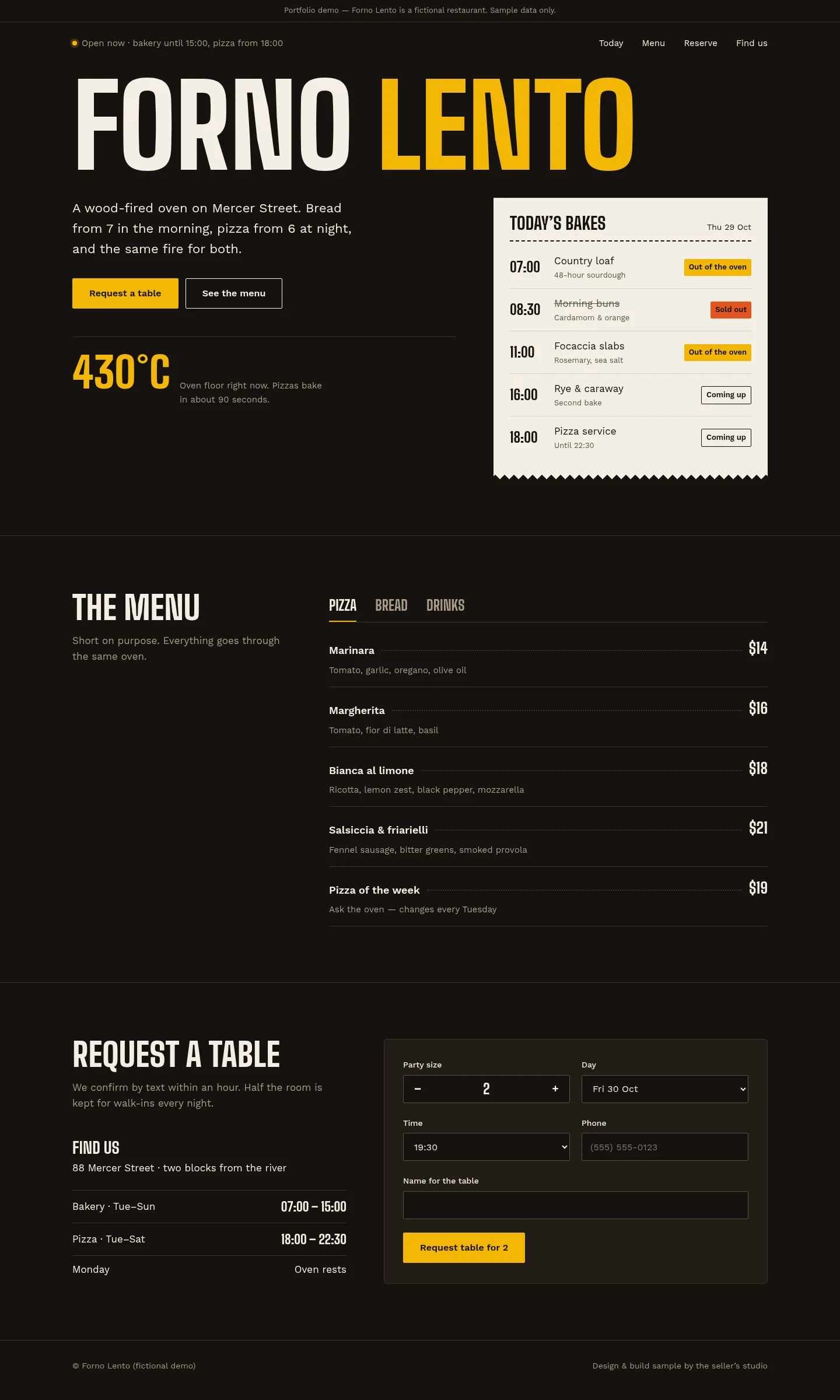 Forno Lento Full page